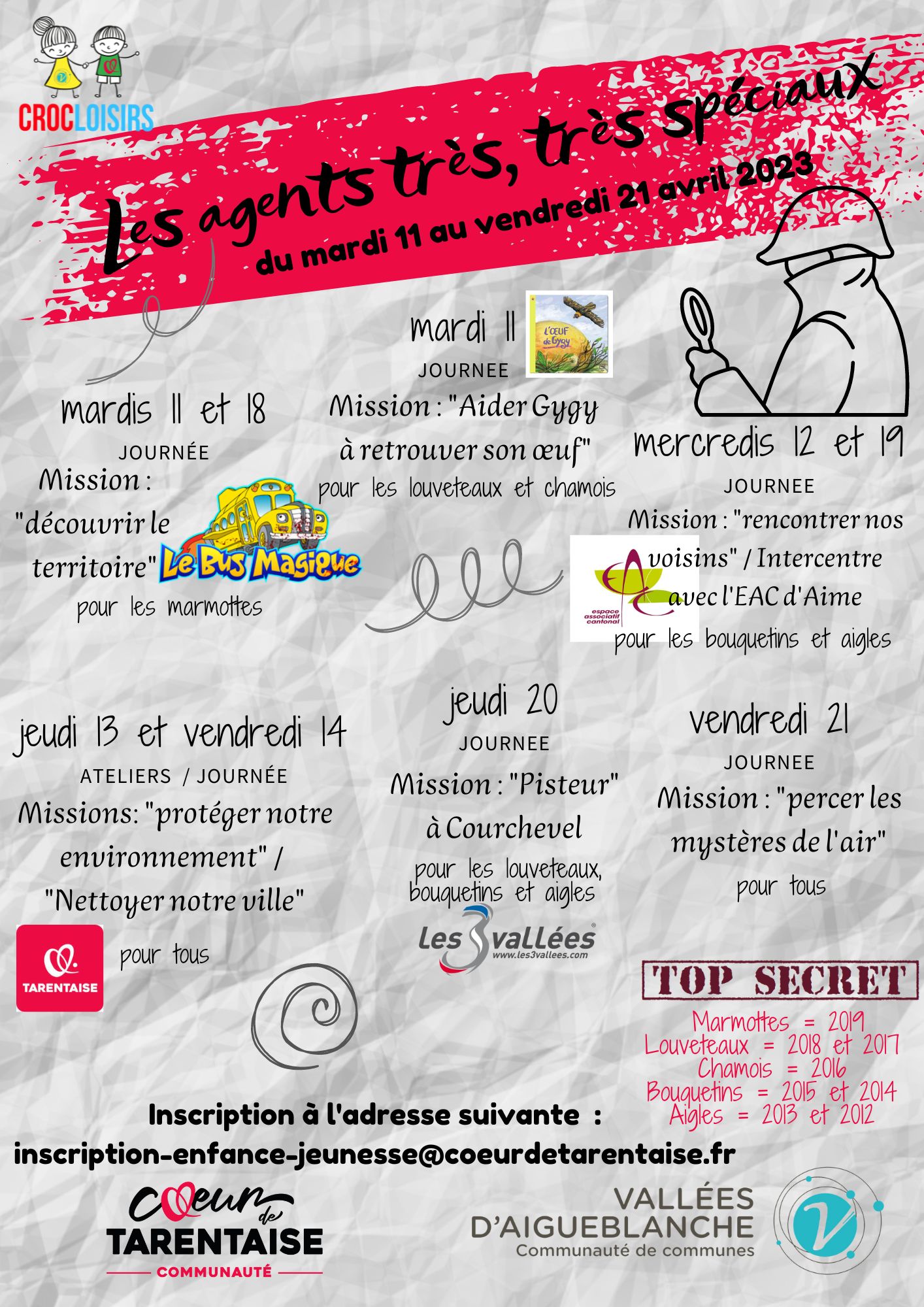 vacances de printemps 2023 Croc Loisirs